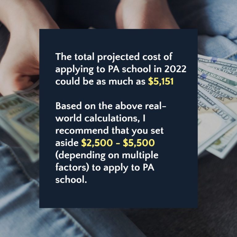 The Real Cost of Applying to PA School The Physician Assistant Life